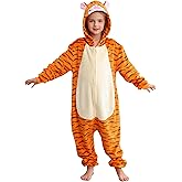 Unisex Children Animal Onesie Pajamas, Kids Flannel Halloween Costume Christmas Pajamas For Girls and Boys 4-13Y