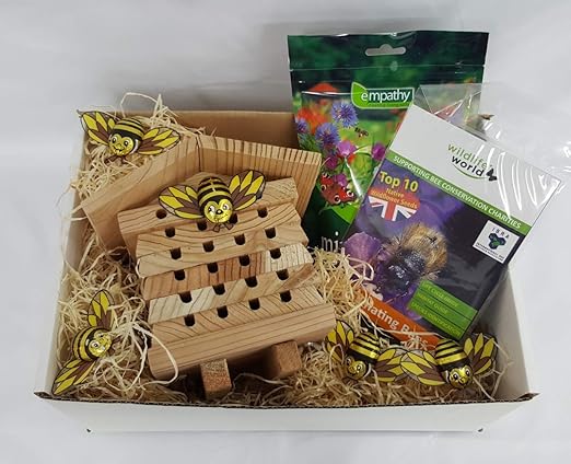 Abejas caja de regalo para jardineros y los amantes de la naturaleza: Amazon.es: Jardín