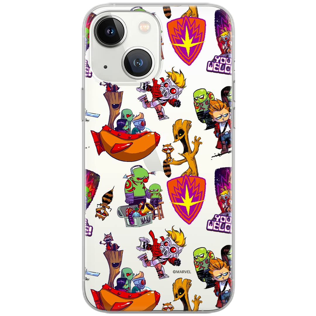 ERT GROUP mobile phone case for iPhone 13 MINI original and officially licensed Marvel pattern Guardians of the Galaxy 007 optimally adapted to the shape of the mobile phone, partially transparent