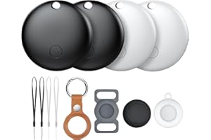 CRDMTK Air Tracker Tags-4 Pack, Smart Trackers, Item Locator Tags Works with Apple Find My | iOS Only | 4 Different Cases | Replaceable Battery | Water-Resistant | Item Finder for Key, Luggage,Backpack,Bike