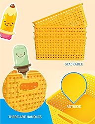 WYT 6-Pack Plastic Small Shelf Storage Weave