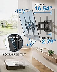 Pipishell Full Motion TV Wall Mount for 42-85 inch