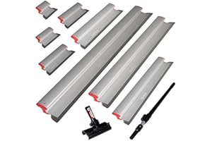 LEVEL5 Ultimate Skimming Blade Set | LEVEL5 | Smoothing/Knockdown Drywall Knife | Extruded Aluminum & European Stainless Steel Construction | High-Impact End Caps | 5-446