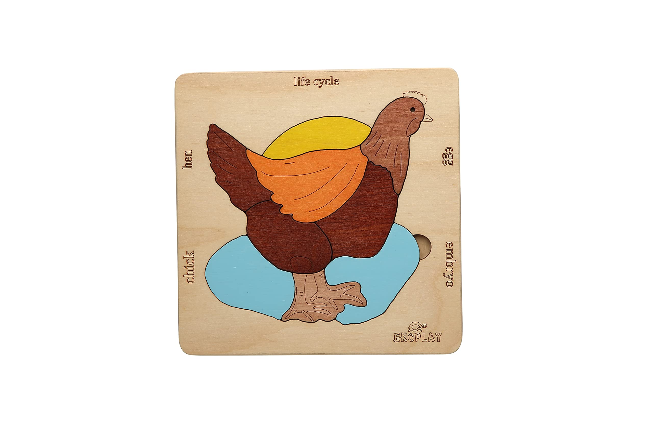 Life Cycle of A Chicken | 20 Piece Wooden Jigsaw Puzzle for Kids | for Preschool Kids, Learning Educational Toys Gifts for Boys & Girls 3+ Years — image 1