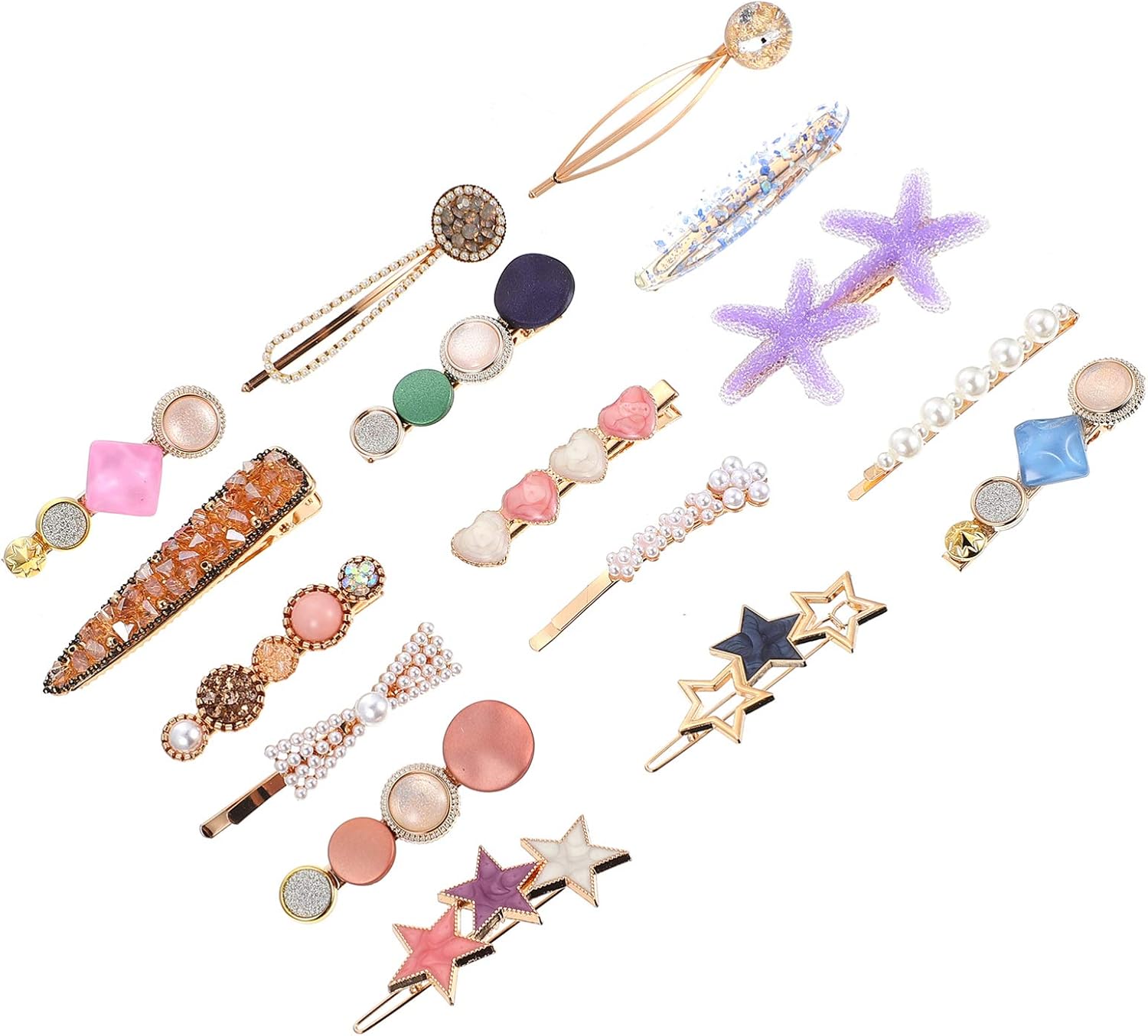 Schlangen Haarnadeln Mit Strass - 4 Stück Vintage Haarspangen Silber