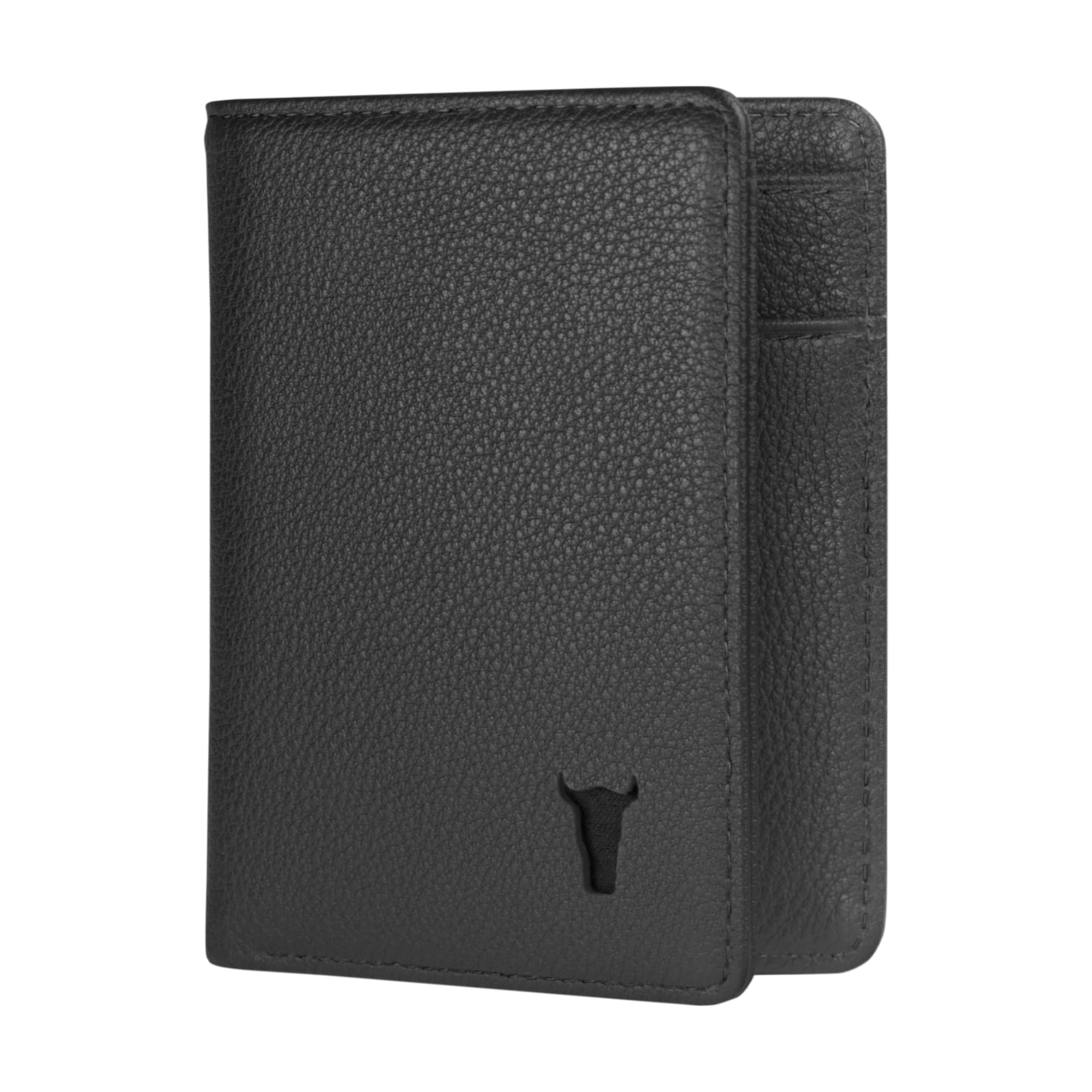 TORRO Bifold Wallet – Premium Genuine Leather Card Wallet with RFID Protection (Black)
