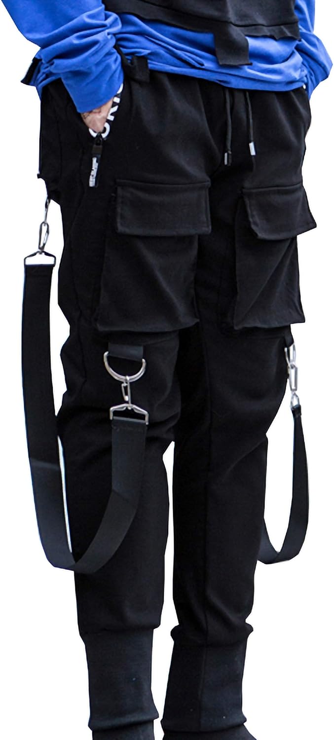 MOKEWEN Men's Elastic Waist Drawstring Jogger Sport Harem Pants: Clothing