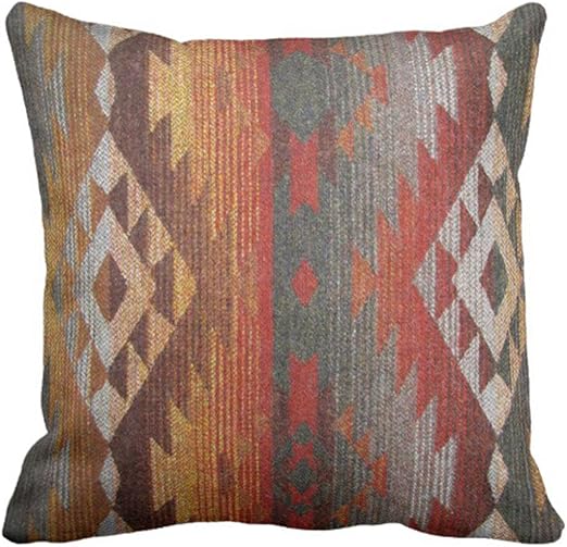 Amazon Com Emvency Throw Pillow Cover Western Navajo Orange And