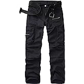 KOCTHOMY Hiking Pants Women Relaxed Fit Cargo Pants Casual Work Pants with Zipper Pockets No Belt