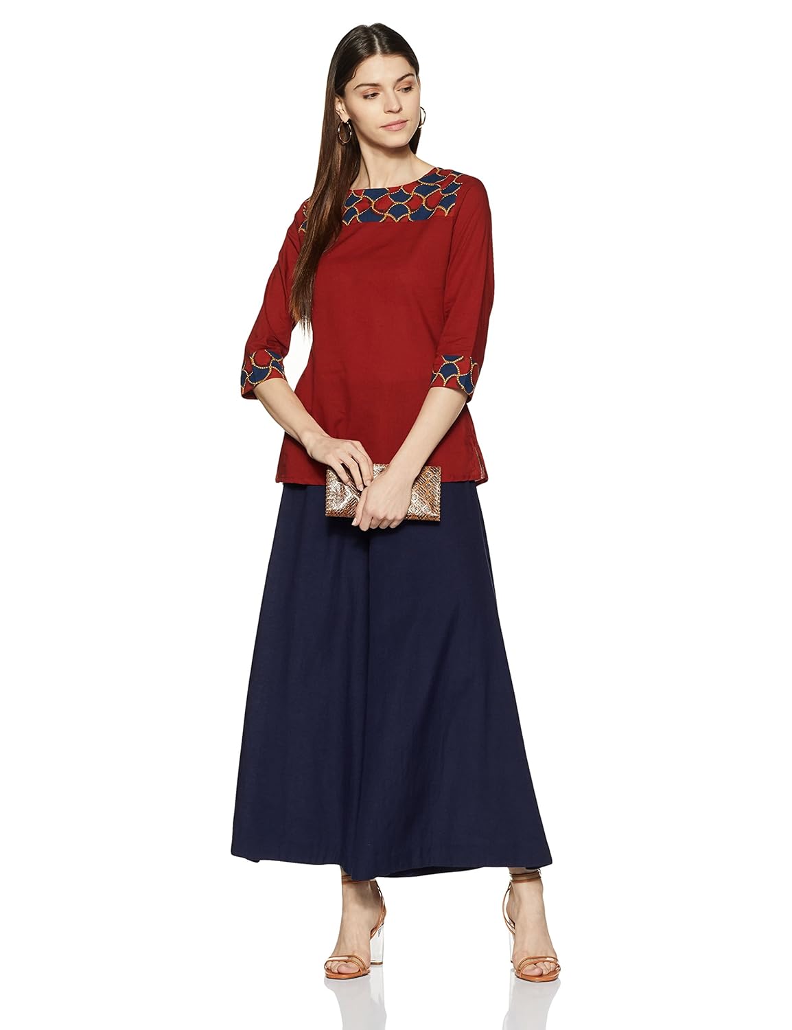 amazon brand- myx women's straight cotton kurta