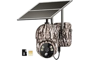 Ebitcam 4G LTE Cellular Trail Cameras Include SD&SIM Card (Verizon/AT&T/T-Mobile), Work without WiFi, 2K Live Video&Playback via phone, 360° Full View, Game Camera with Motion Activated, Night Vision