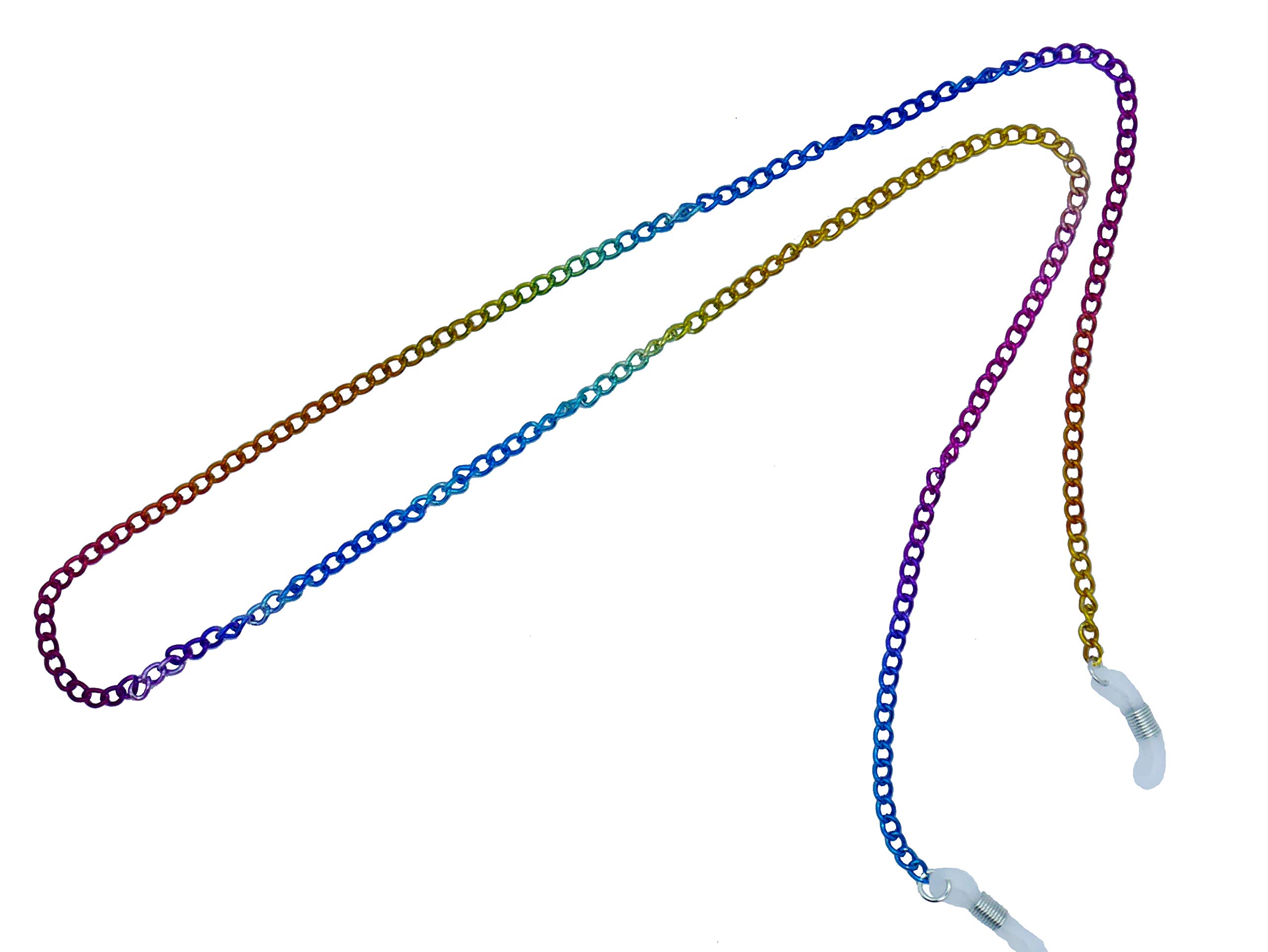 GoOpticians Rainbow Multi Coloured Bright Glasses Chain for All Spectacles