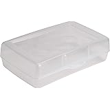 Sparco Clear Plastic Pencil Box Storage Case