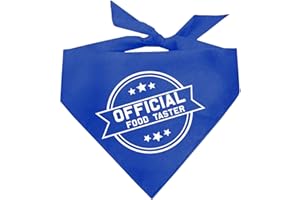 TEES & TAILS Official Food Taster Dog Bandana (8 Royal, One Size)
