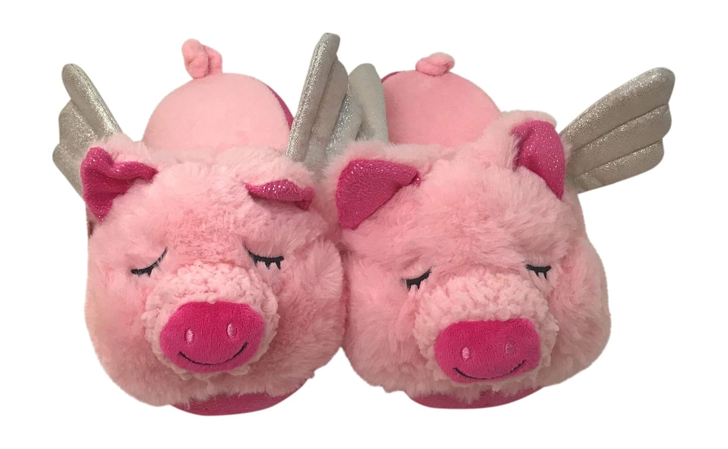 Womens House Slippers Pigs Fly Plush Soft Slip On Bedroom Slipper (78) Slippers