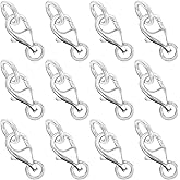 Qulltk 925 Sterling Silver Lobster Clasp with Closed Jump Rings,Necklace Clasps and Closures Lobster Claw Clasp Suitable for Jewelry Making Findings and Bracelets
