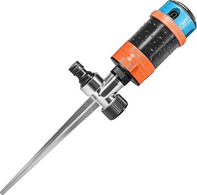 GRÜNTEK Circular Sprinkler on Metal Spike 30°-360° Large Area up to 452 m²