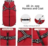 Babepet Warm Waterproof Reflective Dog Coat Harness Vest XXL Red view 3