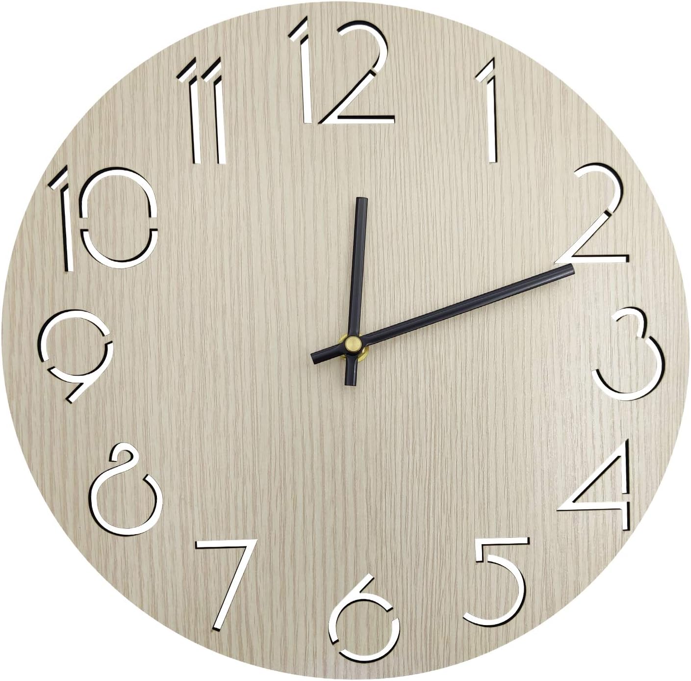 GLOBO Orologio Da Parete Tondo Sussy Wanduhr Metallo Color Oro E Nero Led