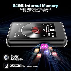 MP3 Player with Bluetooth, Full Touch Screen Music