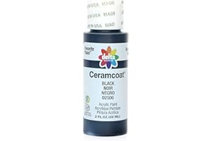 Delta Creative Ceramcoat Acrylic Paint in Assorted Colors (2 oz), 2506, Black