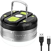 LE LED Camping Lantern Rechargeable, 410LM, 5 Light Modes, Power Bank, Waterproof, Mini Flashlight with Magnetic Base for Hur