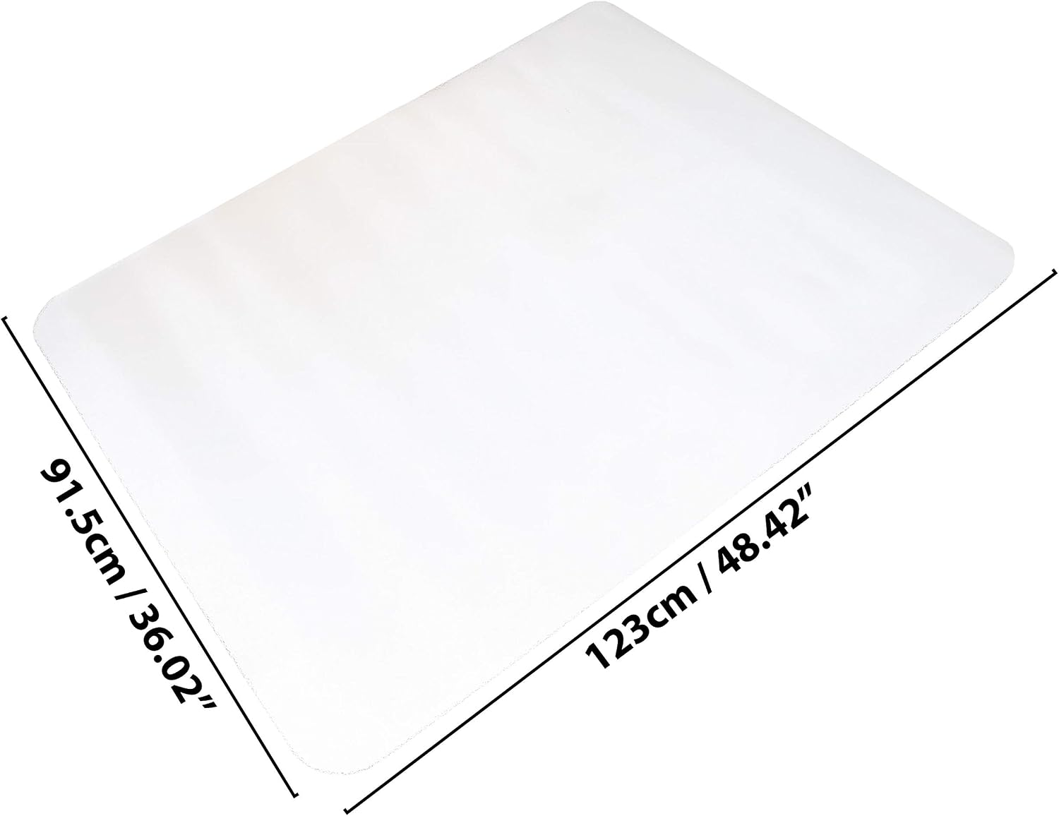 Belle Vous Heavy Duty Transparent Chair Floor Mat, L91.5 x H123cm / 36.02 x 48.42 Inches, Clear Easy Glide - Image 3