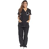 Just Love Women's Six Pocket Medical Scrubs Set (V-Neck with Cargo Pant)
