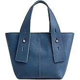 S-ZONE Leather Mini Crossbody Tote Bag Satchel Top-Handle Handbags Shoulder Purses with Adjustable Handle Strap