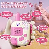 DQMOON Unicorn Walkie Talkies Kids Toys 2 Pack 1,000 ft Range Girls Gifts view 2