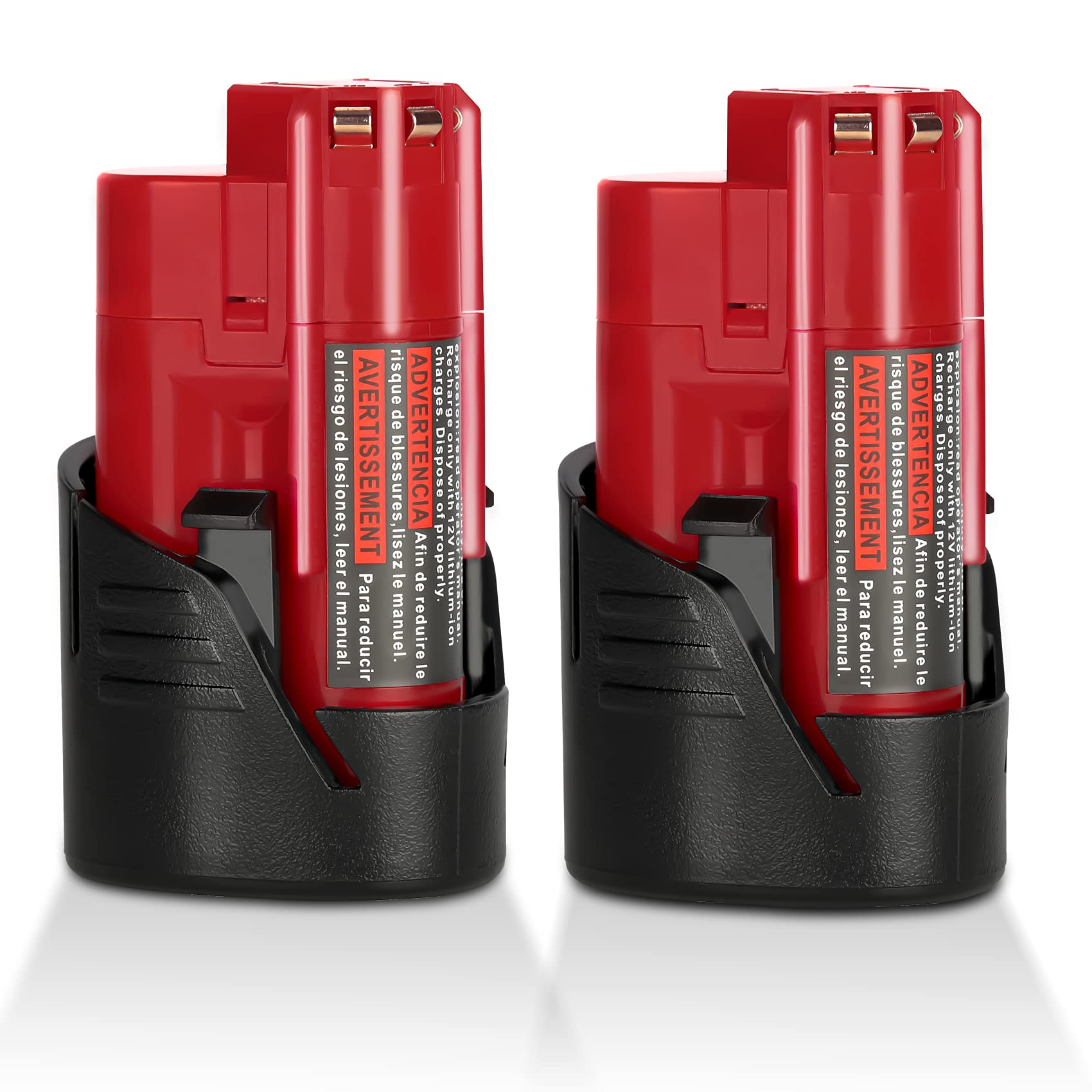 2X Waitley M12 12V 6Ah Ersatzakku für Milwaukee M12 Li-ion Akku 48-11