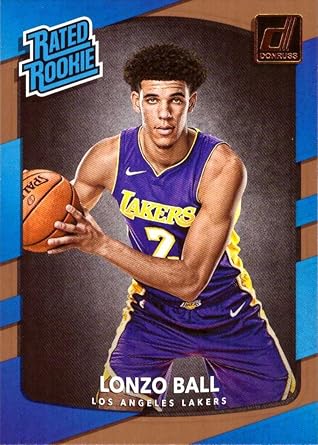 Amazon Com 2017 18 Panini Donruss Basketball 199 Lonzo Ball Rookie Card Collectibles Fine Art