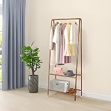 Youyijia Clothes Rail 60x151cm Heavy Duty Metal Garment Rack Coffee view 7