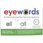 Eyewords Multisensory Sight Word &amp; Phonics Flash Cards, Set 2 | High-Frequency Words 51-100, Kinesthetic Learning, Picture-Embedded, Pre-K - Grade 3, Model EW-23