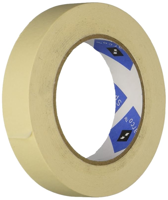 Economy Masking Tape, 3Inch Core, 1Inch x 60 Yards