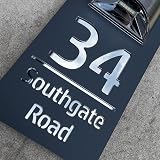 StickiesWall 3D Laser Cut House Sign with Solar Light Grey Mirrored Silver view 4