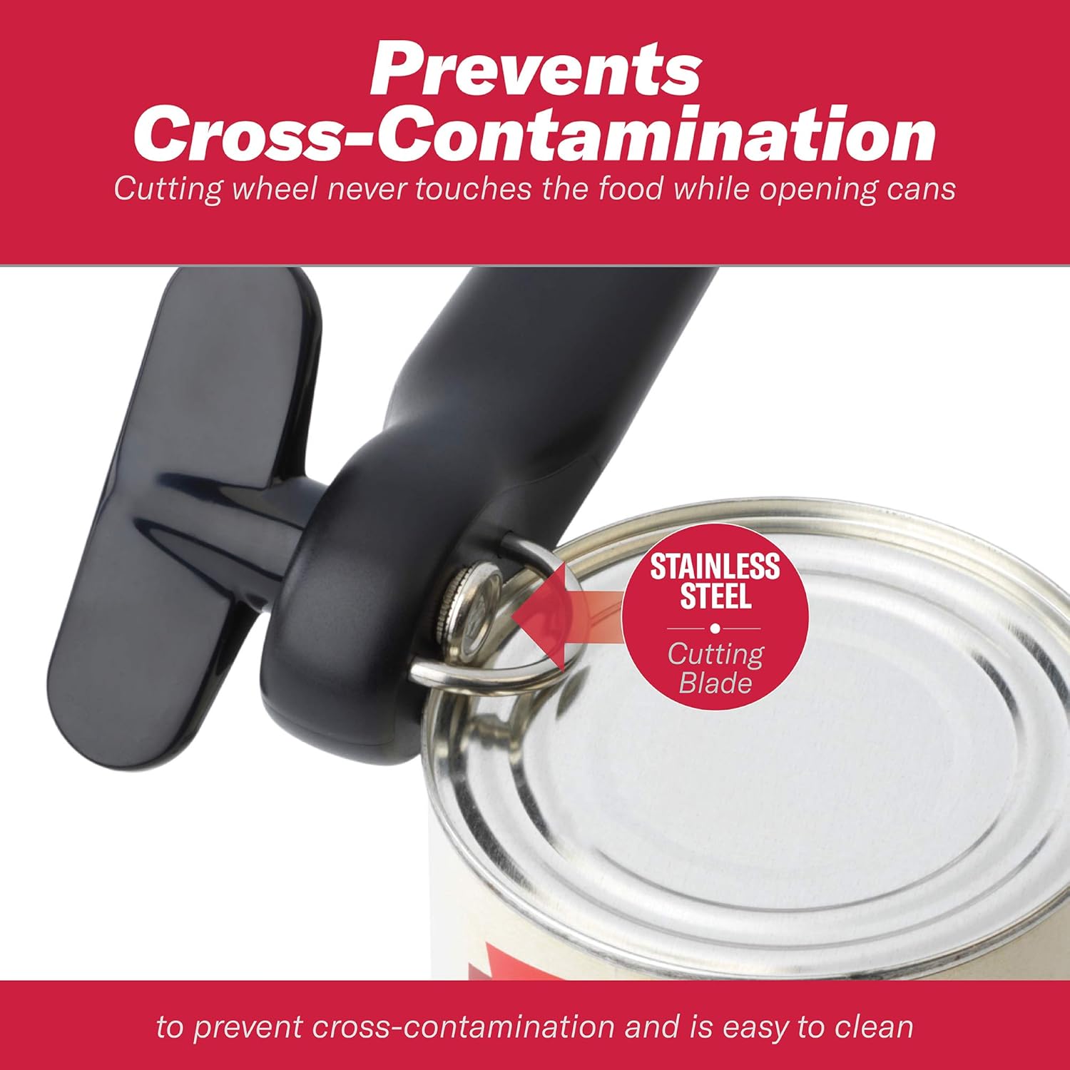 Good Cook Can Opener, Safe Cut Manual Can Opener, no Sharp Can Edges, Black: Kitchen & Dining