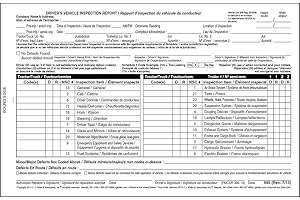 Canadian Bilingual Driver's Vehicle Inspection Report 10-pk. - Book Format, 2-Ply with Carbon, 5.5" x 8.5" - 31 Sets of Forms