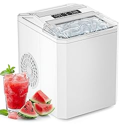 Sweetcrispy Countertop Ice Maker, Portable Ice