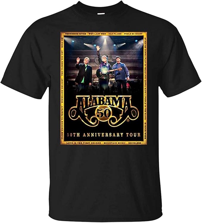 AMMA LYCY Alabama 50th Anniversary Tour Show Unisex TShirt Black
