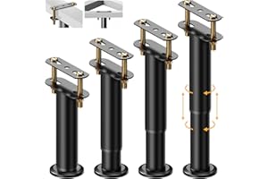 Abiglifty 7.08-13 Inch Bed Frame Legs, 4Pcs Adjustable Bed Support Legs, Metal Bed Frame Support Legs, Non-Slip Bed Legs Replacement, Heavy Duty Furniture Legs for Sofa/Cabinet/Couch/Dresser/Table
