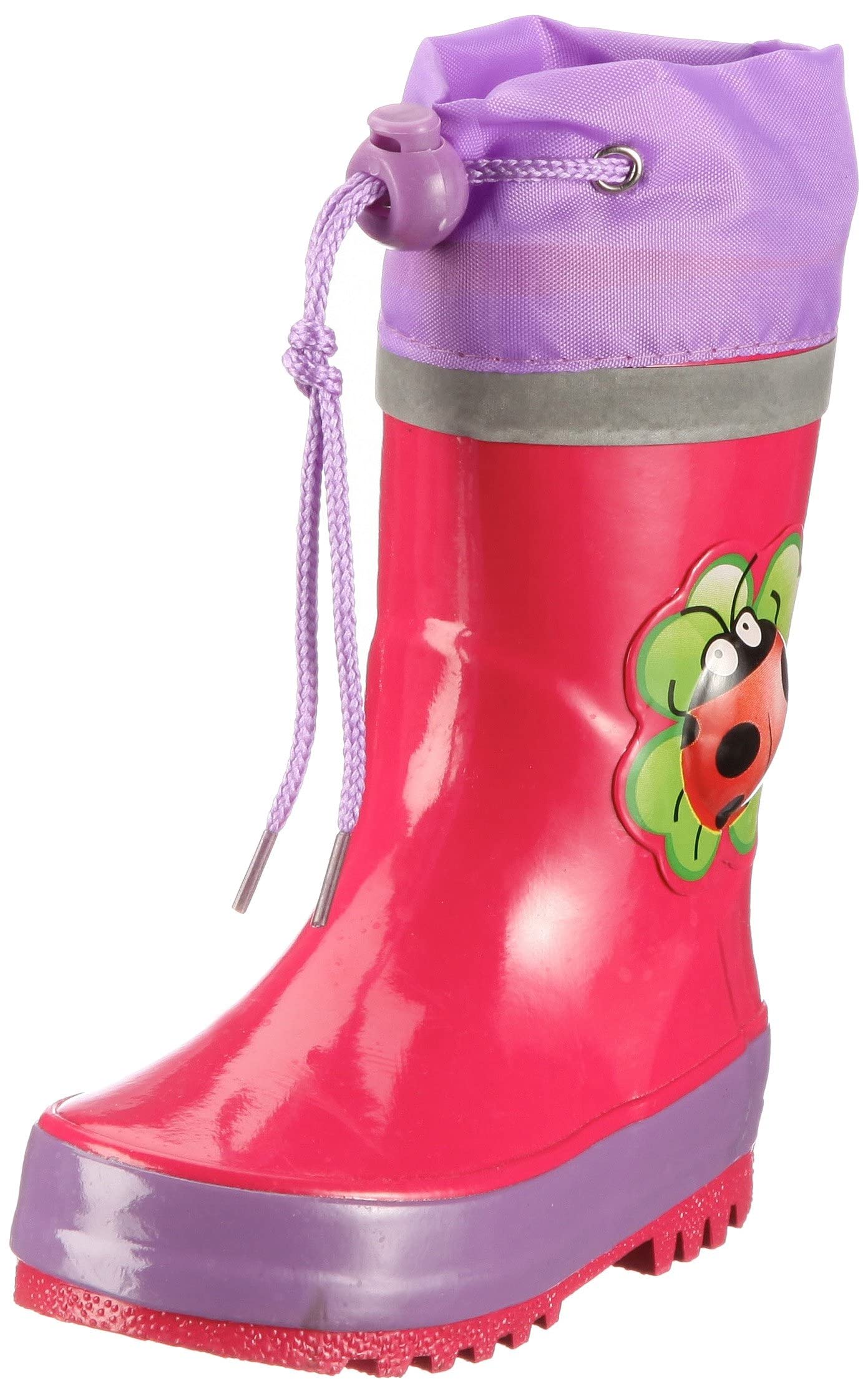 Playshoes Girls Rubber Boots Ladybug, 188583, Size EU 24/25