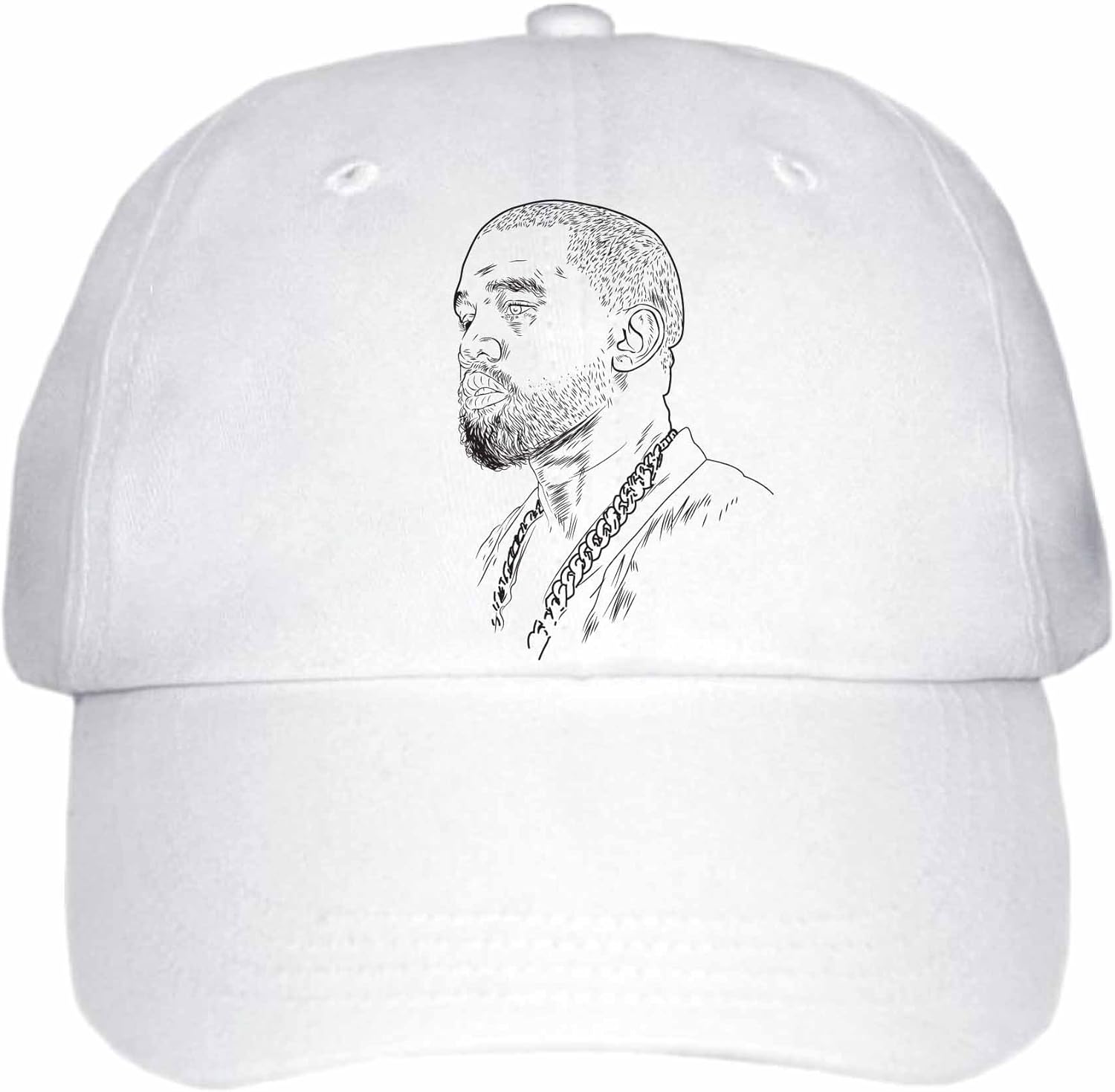 white yeezus hat
