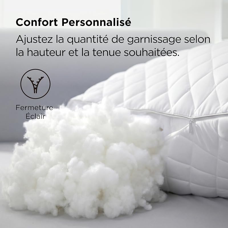 Antiallergiques Lot 2 Oreillers - 40x80 Anti-Acariens Amovible Doux