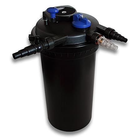 SunSun CPF-15000 Druckteichfilter 10000 L/h mit UVC Klärer 18 W bis 30000 L Teichvolumen
