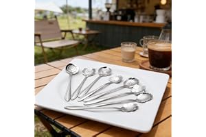 8pcs Flower Stainless Steel Spoon Set, Teaspoon Coffee Ice Cream Dessert Spoons, Elegant Party Utensils, Silvery
