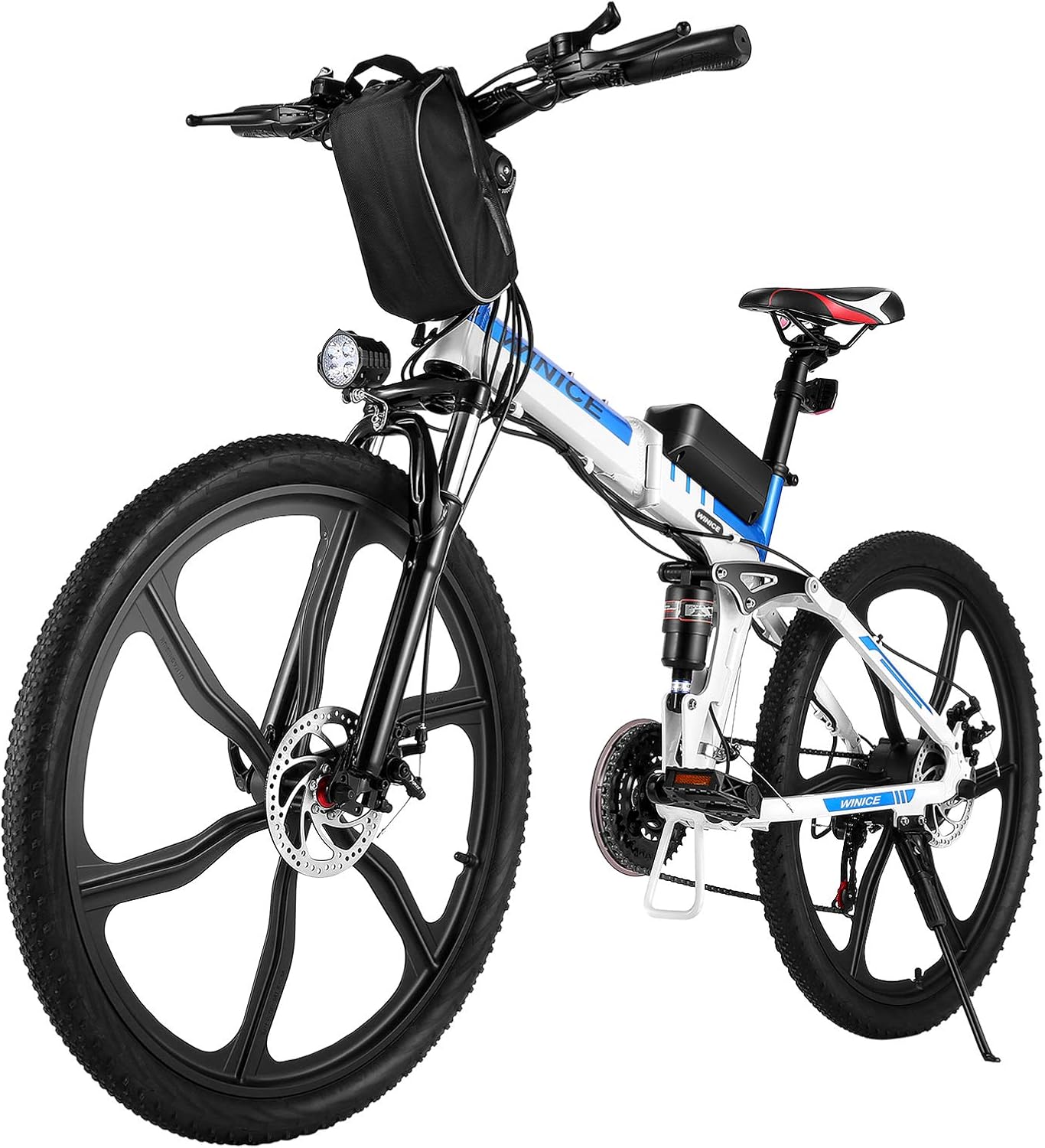 Vivi Bici Elettrica Pieghevole, Mountain Bike Elettrica Per Adulti 250W Ebike Bici Elettrica Da
