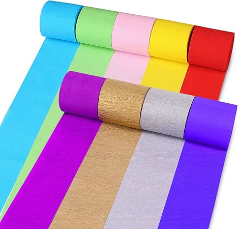 Carta Crespa Decorazioni Natalizie.Stobok Stelle Filanti In Carta Crespa 82ft Stelle Filanti Arcobaleno In Carta Crespa Per Decorazioni Natalizie Di Compleanno 18 Rotoli Amazon It Casa E Cucina
