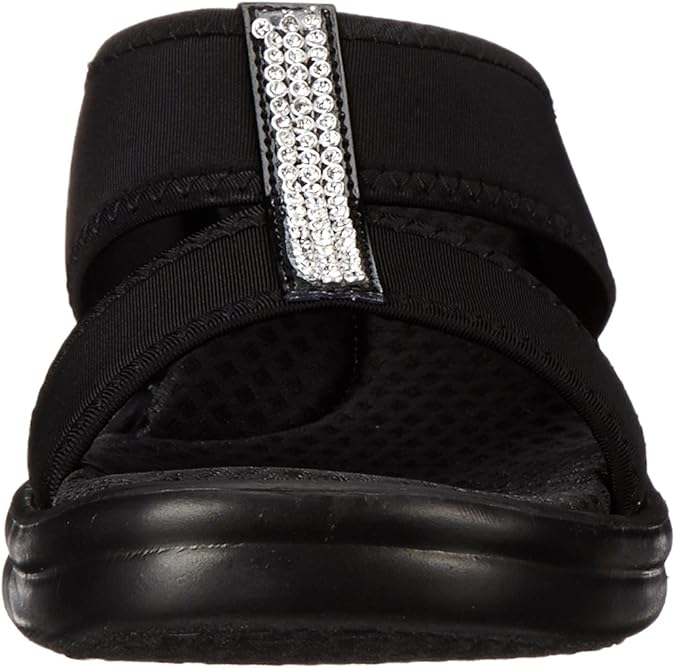 skechers women's rumblers 2 strap slide wedge sandal