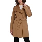 Tahari Women's Ella Wool Blend Wrap Peacoat | Double-Faced Construction, Wool Blend Fabric, Wrap Styling, Removable Belt, Peacoat Silhouette